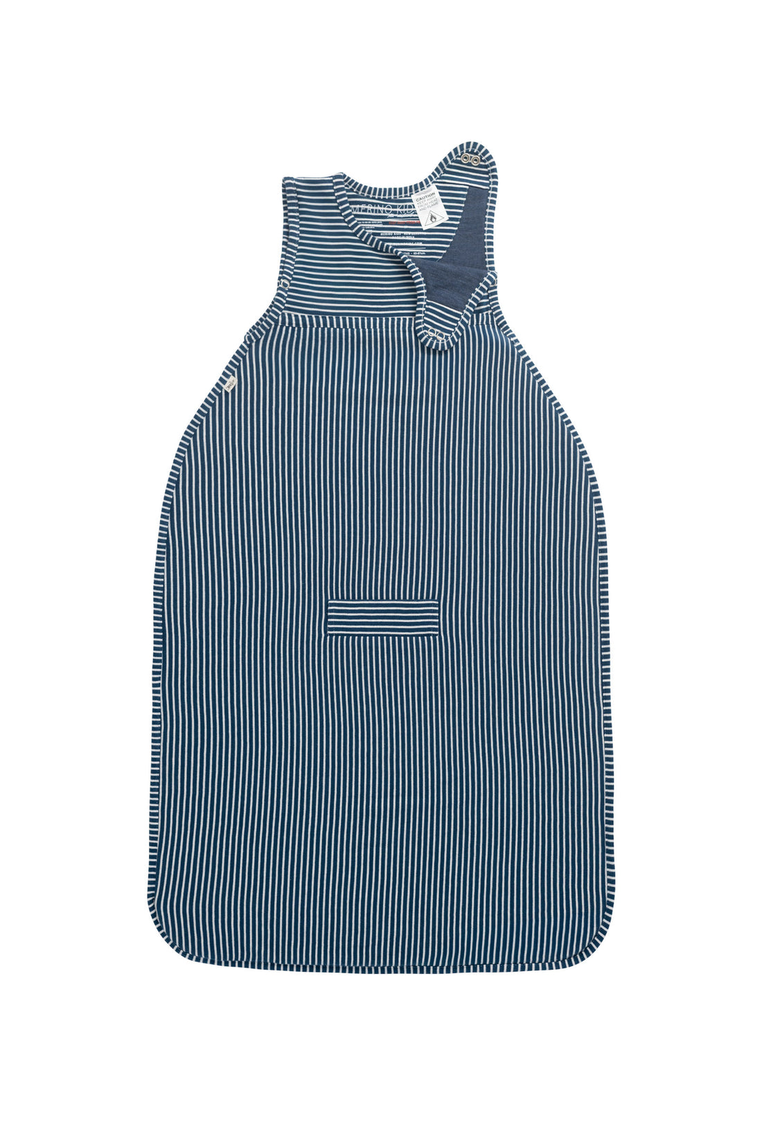 Merino Kids Go Go Bag - All Seasons - Navy Stripe Childrens Sleeping Bag from Jamie Kay Australia