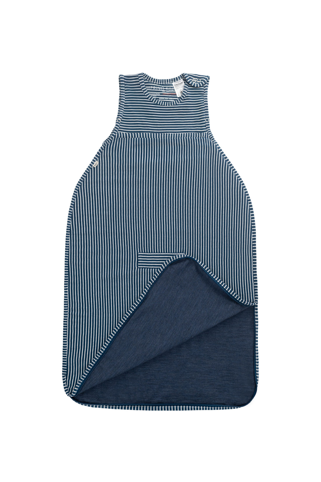 Merino Kids Go Go Bag - All Seasons - Navy Stripe Childrens Sleeping Bag from Jamie Kay Australia