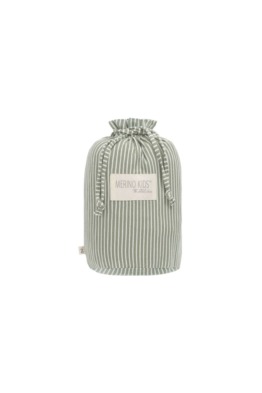 Merino Kids Go Go Bag - All Seasons - Olive Stripe Childrens Sleeping Bag from Jamie Kay Australia