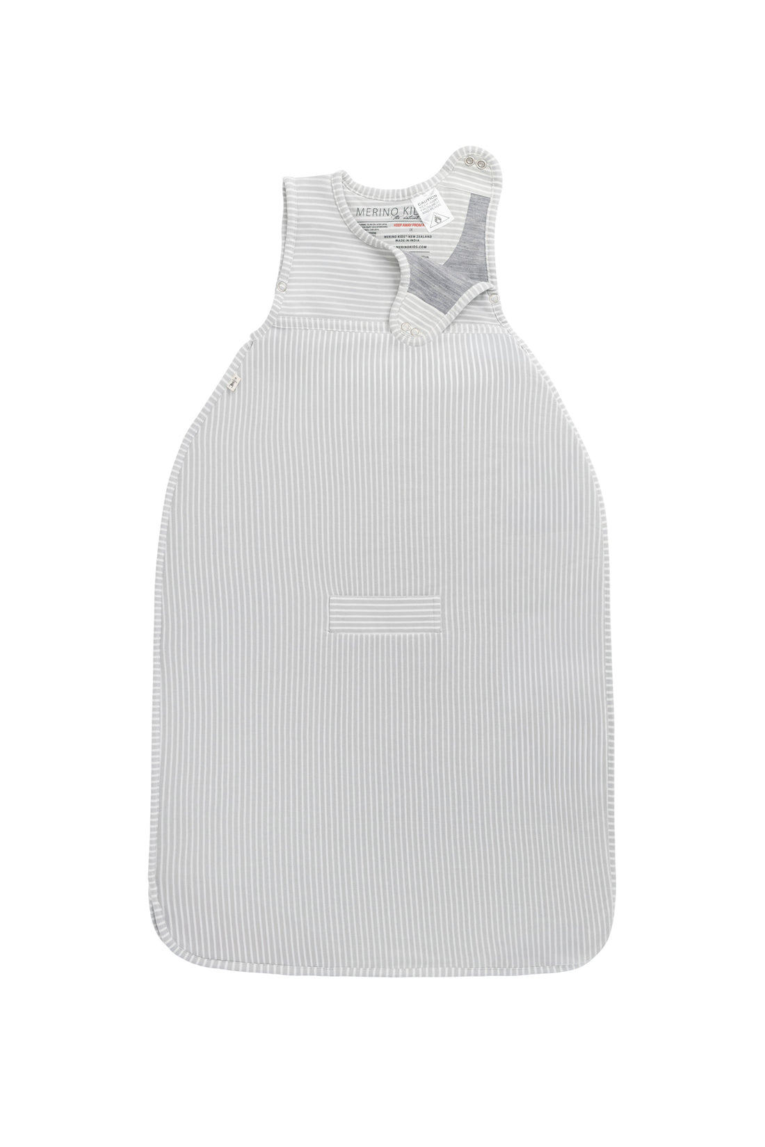 Merino Kids Go Go Bag - All Seasons - Turtle Dove Stripe Childrens Sleeping Bag from Jamie Kay Australia