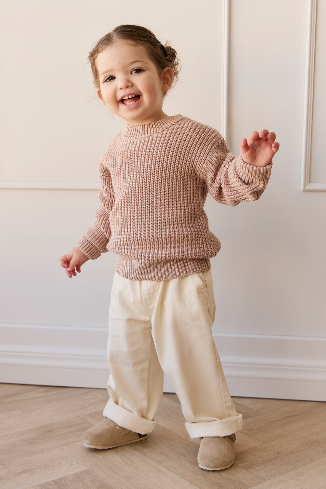 Morgan Jumper - Dusky Rose Marle Childrens Jumper from Jamie Kay Australia