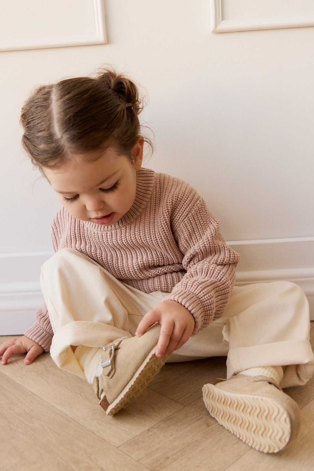 Morgan Jumper - Dusky Rose Marle Childrens Jumper from Jamie Kay Australia