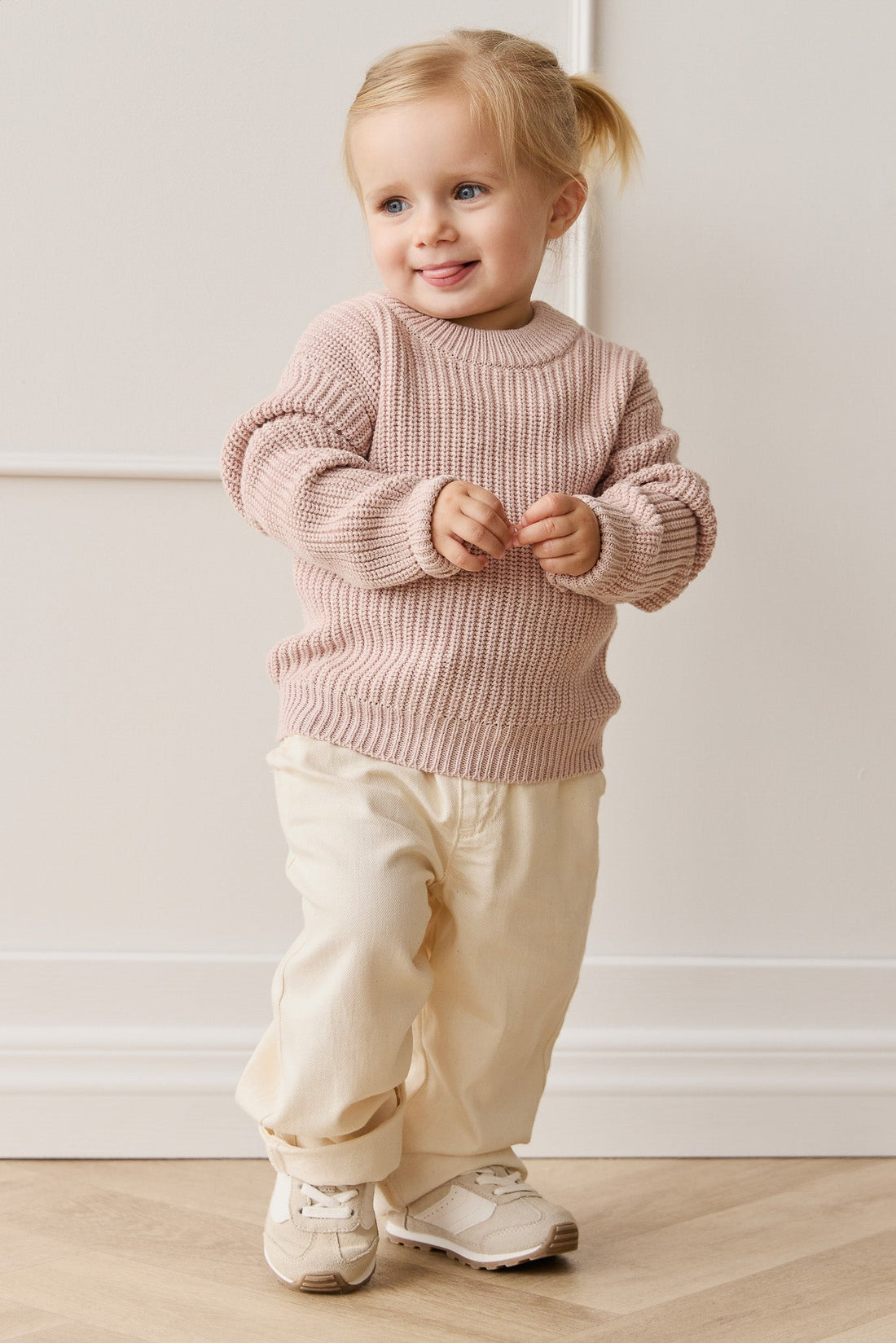 Morgan Jumper - Mauve Chalk Marle Childrens Jumper from Jamie Kay Australia