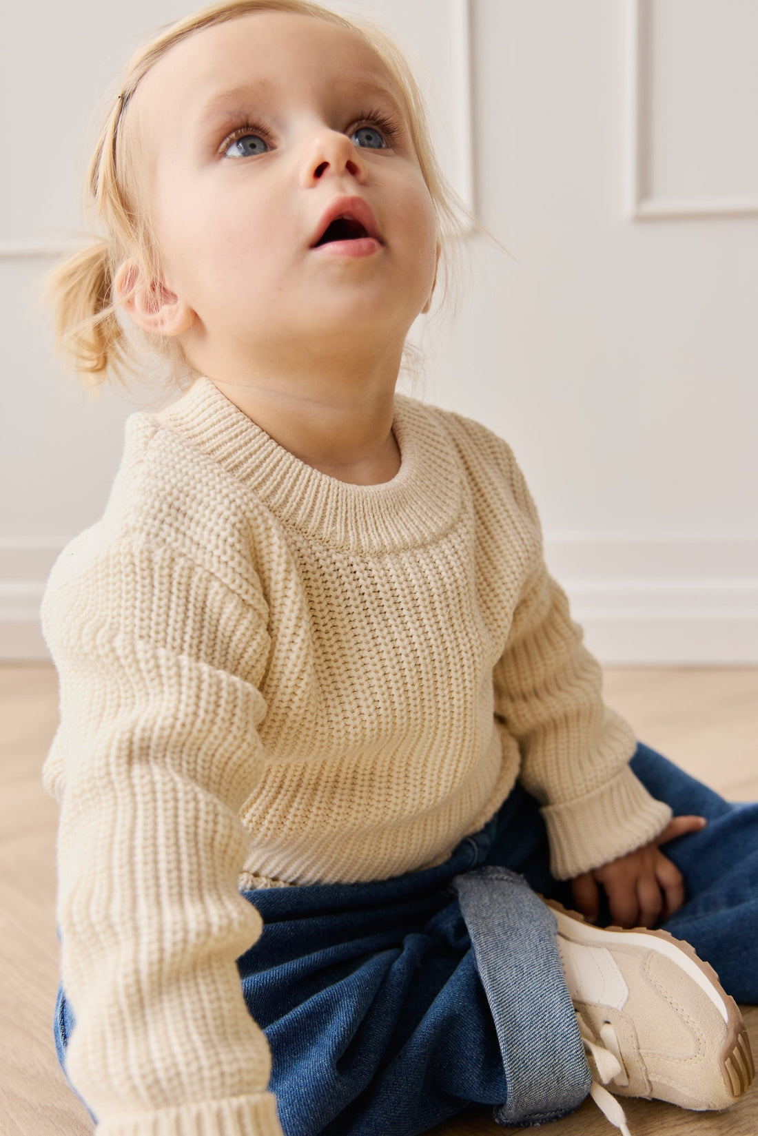 Morgan Jumper - Egret Childrens Jumper from Jamie Kay Australia