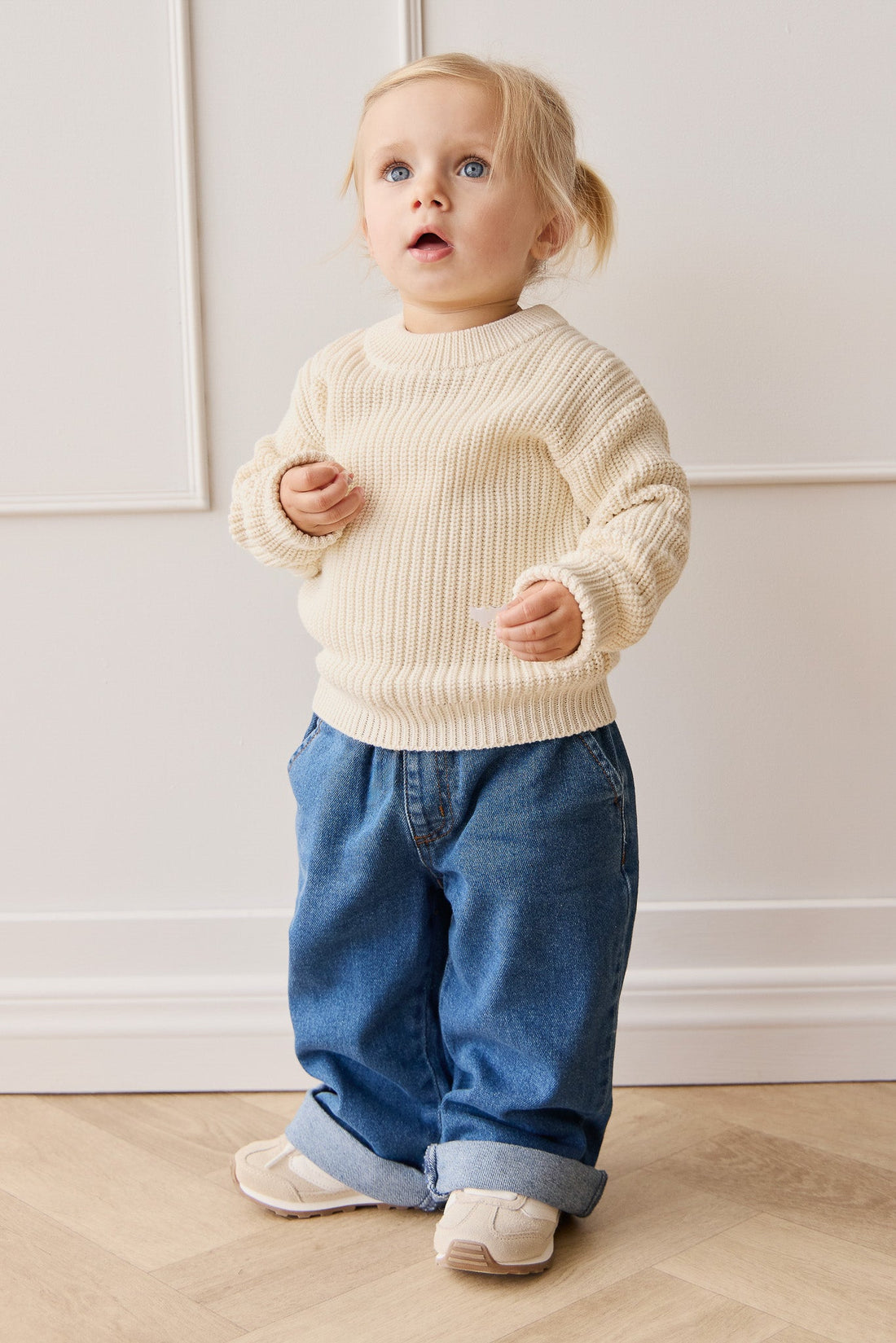 Morgan Jumper - Egret Childrens Jumper from Jamie Kay Australia