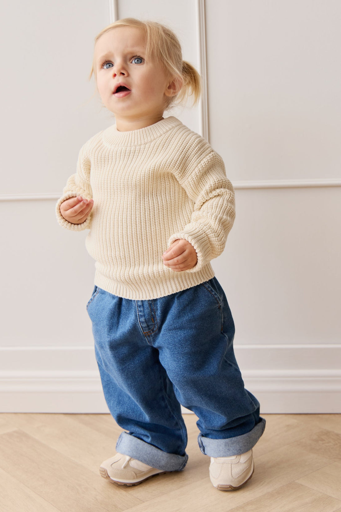 Morgan Jumper - Egret Childrens Jumper from Jamie Kay Australia