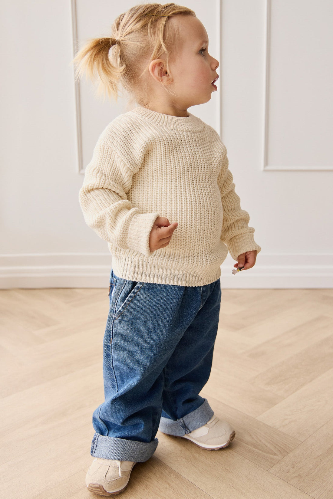 Morgan Jumper - Egret Childrens Jumper from Jamie Kay Australia