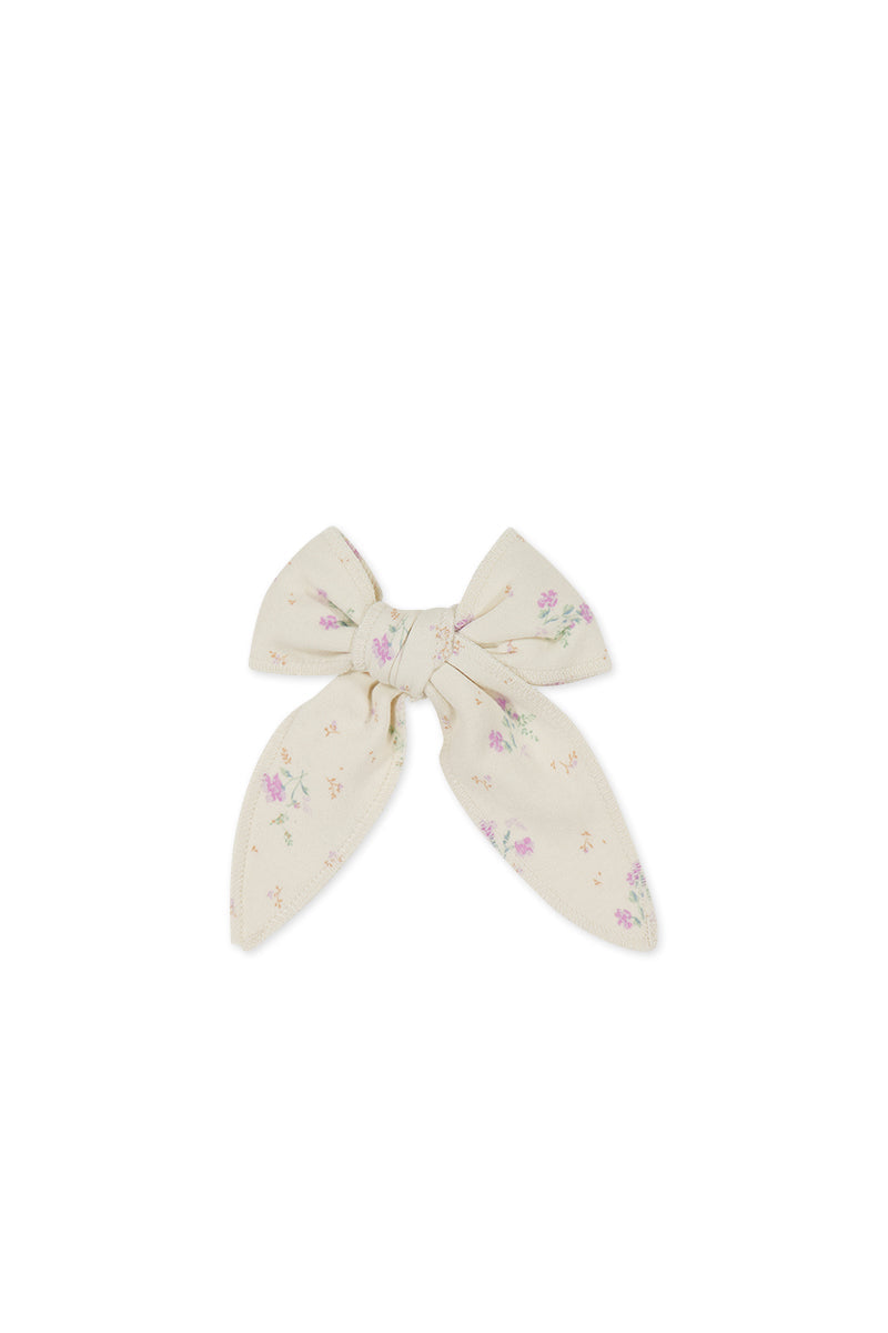 Organic Cotton Bow - Thelma Orchid Childrens Hair Bow from Jamie Kay Australia