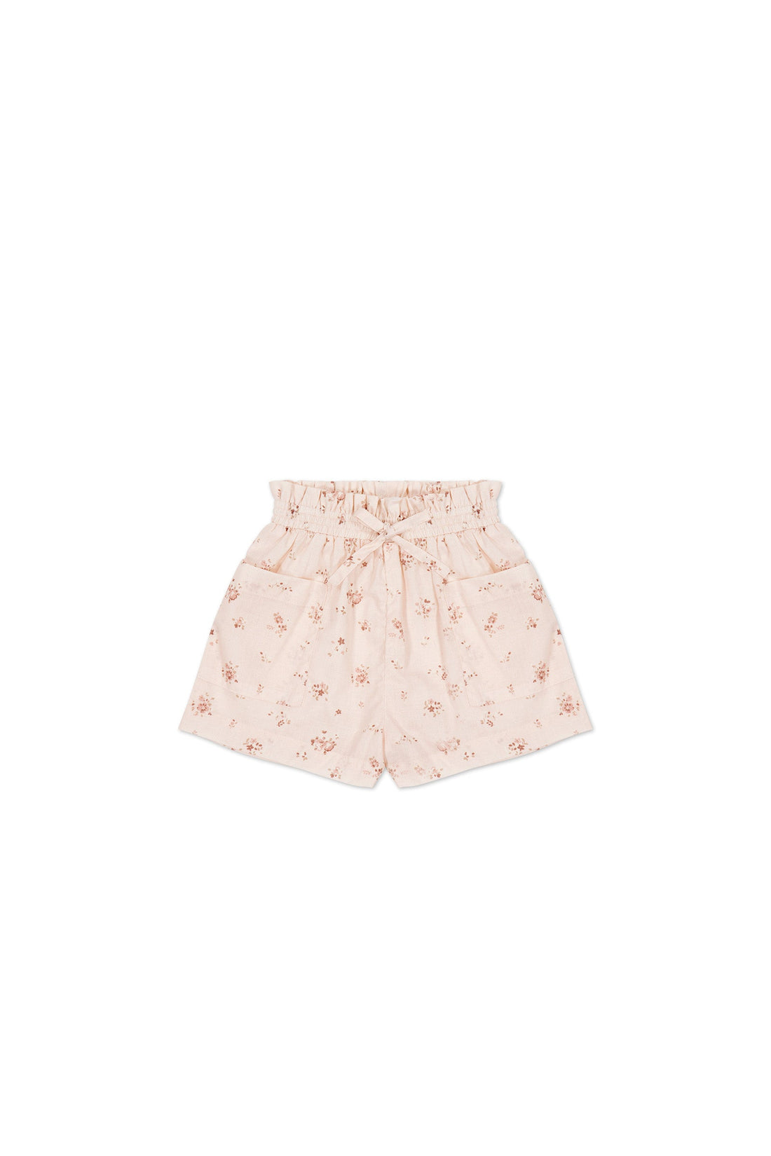 Organic Cotton Emelia Short - Petite Fleur Soft Peony Childrens Short from Jamie Kay Australia