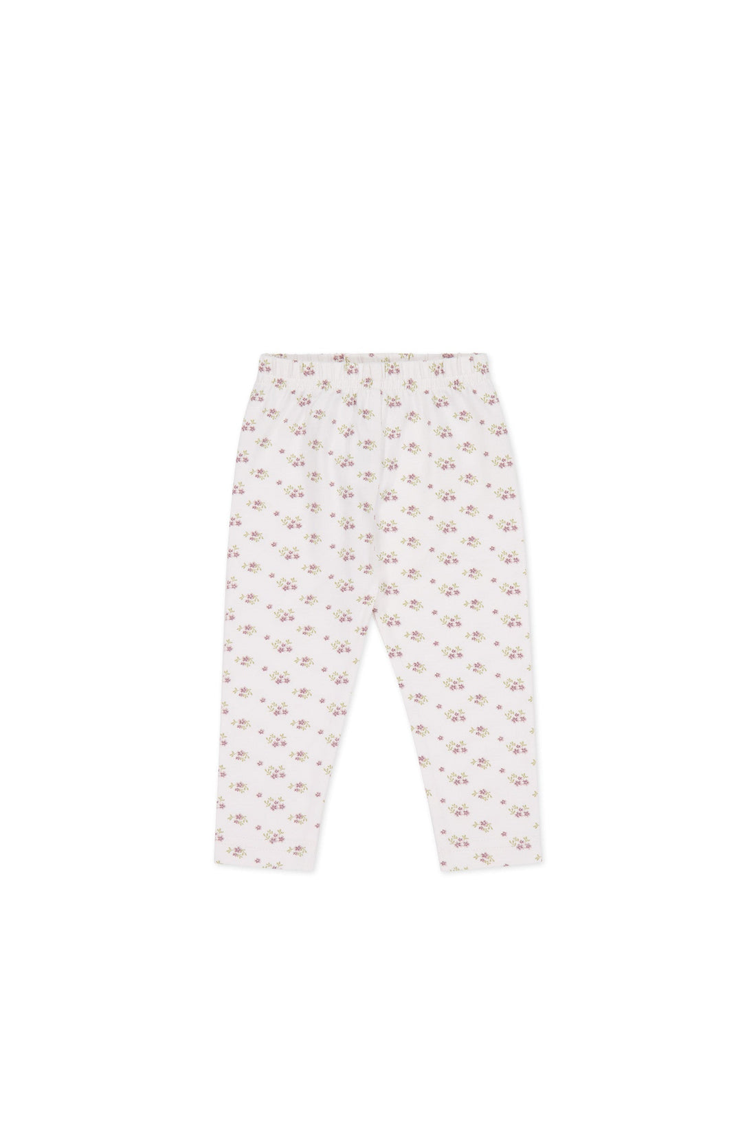 Organic Cotton Everyday Legging - Rose Floral Pink Childrens Legging from Jamie Kay Australia