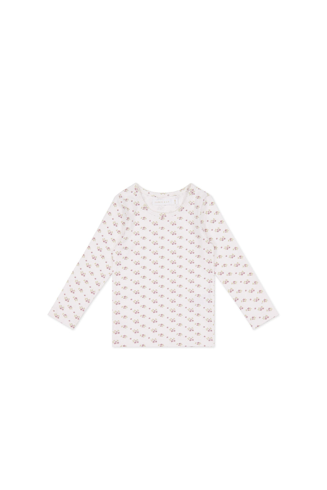 Organic Cotton Long Sleeve Top - Rose Floral Pink Childrens Hat from Jamie Kay Australia