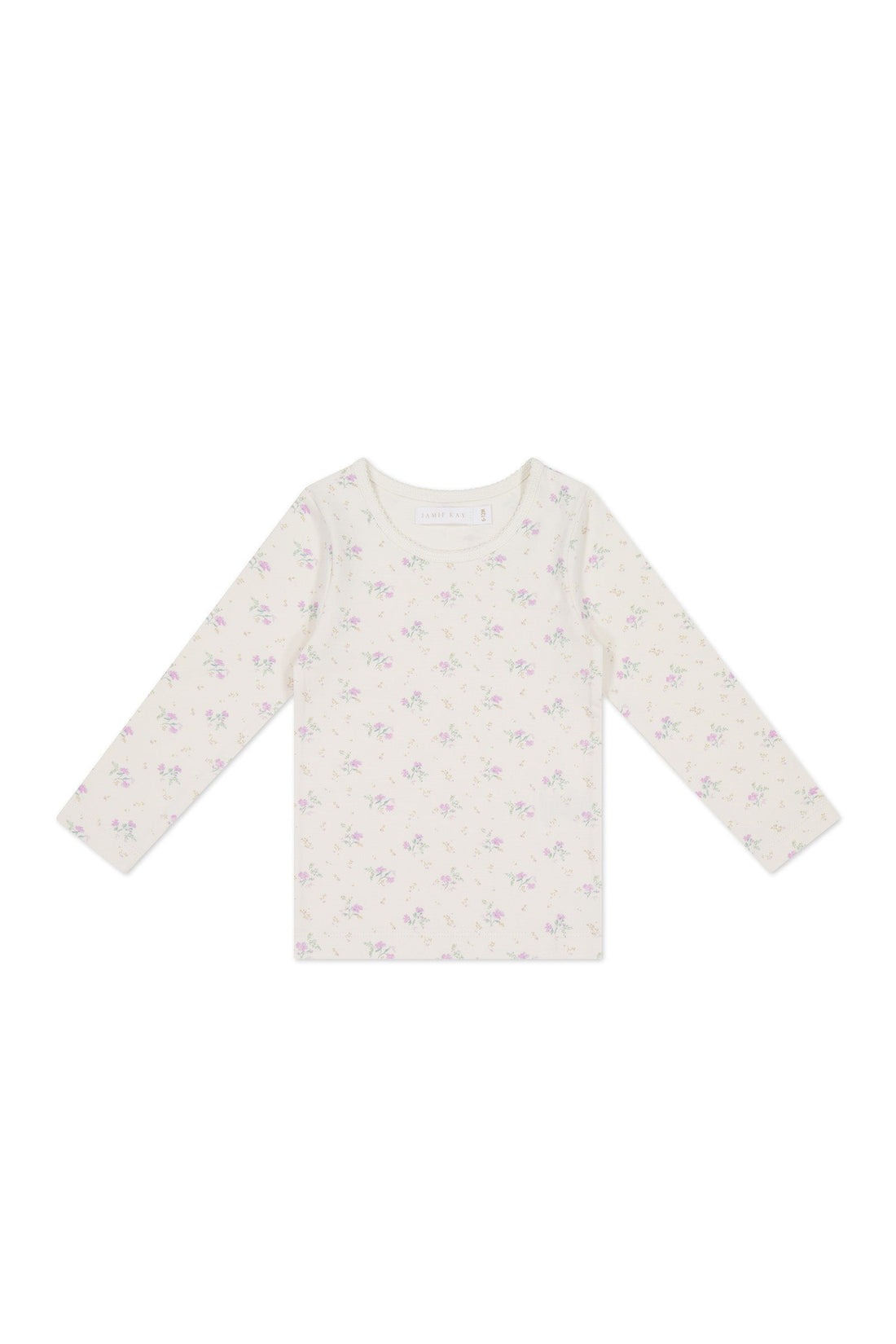 Organic Cotton Long Sleeve Top - Thelma Orchid Childrens Top from Jamie Kay Australia