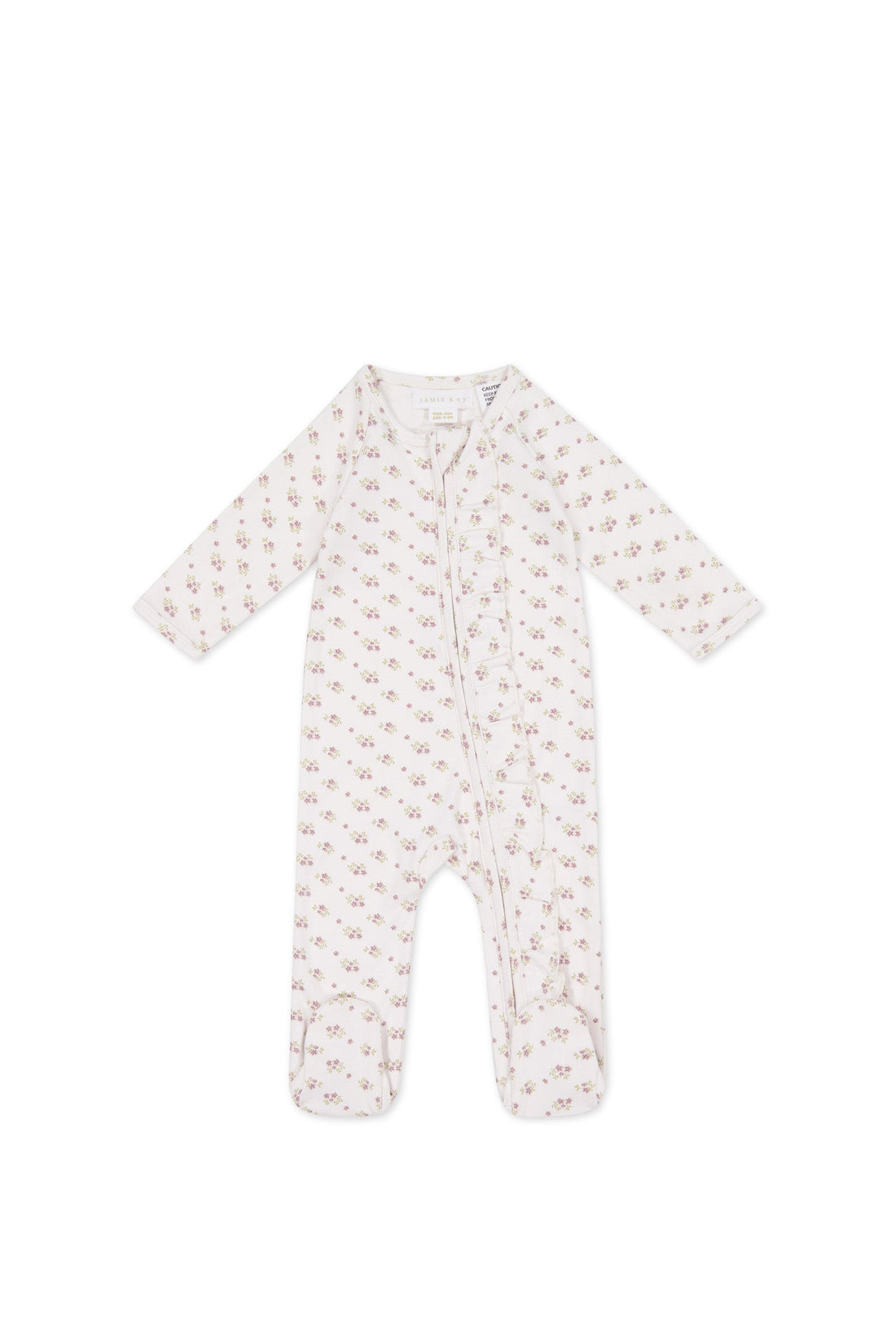 Organic Cotton Melanie Onepiece - Rose Floral Pink Childrens Onepiece from Jamie Kay Australia