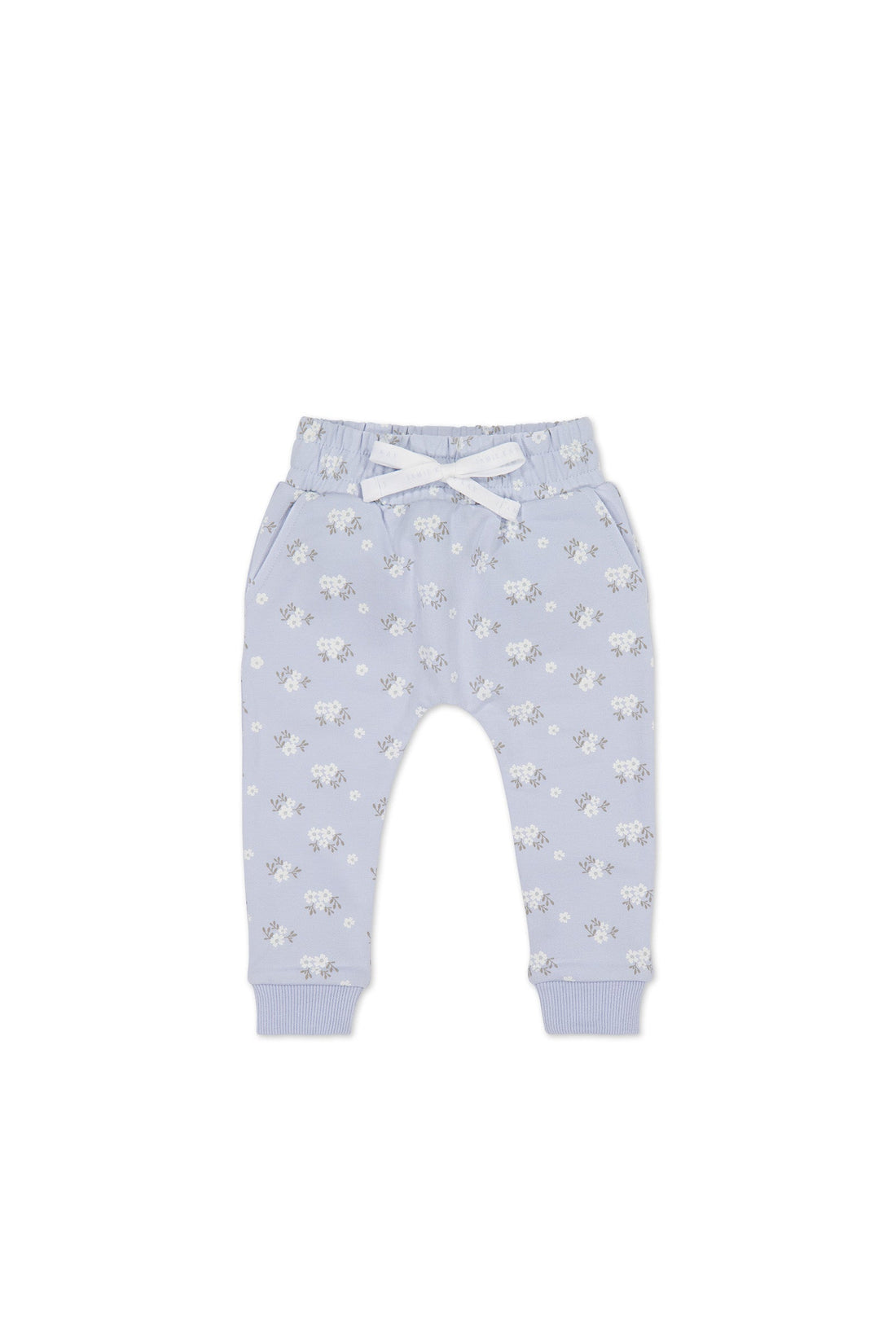Organic Cotton Morgan Track Pant - Rose Floral Smoke Childrens Pant from Jamie Kay Australia