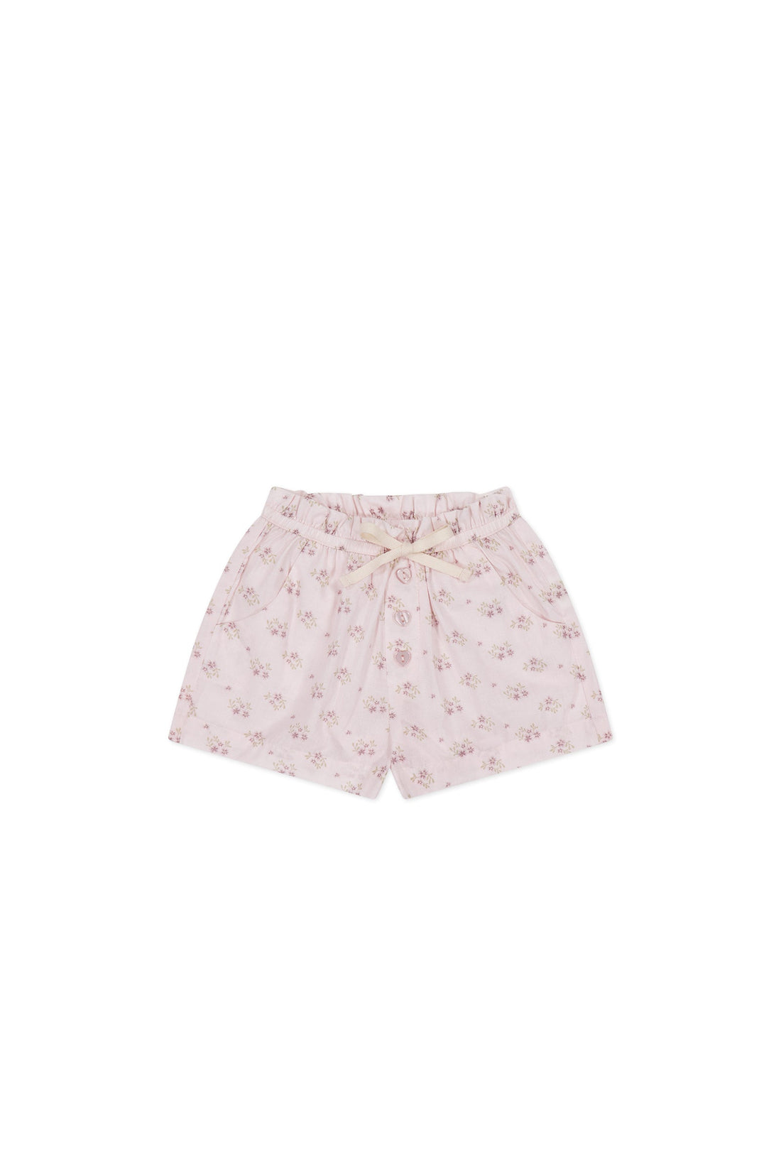 Organic Cotton Neve Short - Rose Floral Pink Childrens Short from Jamie Kay Australia