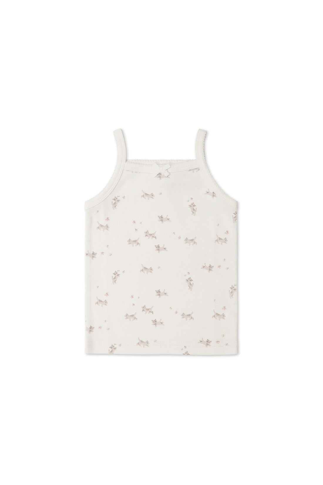 Organic Cotton Singlet - Playful Kittens Childrens Singlet from Jamie Kay Australia