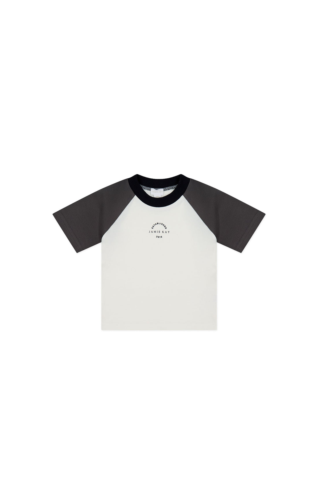 Pima Cotton Dax Tee - Parchment/Pinecone JK Established Childrens Top from Jamie Kay Australia