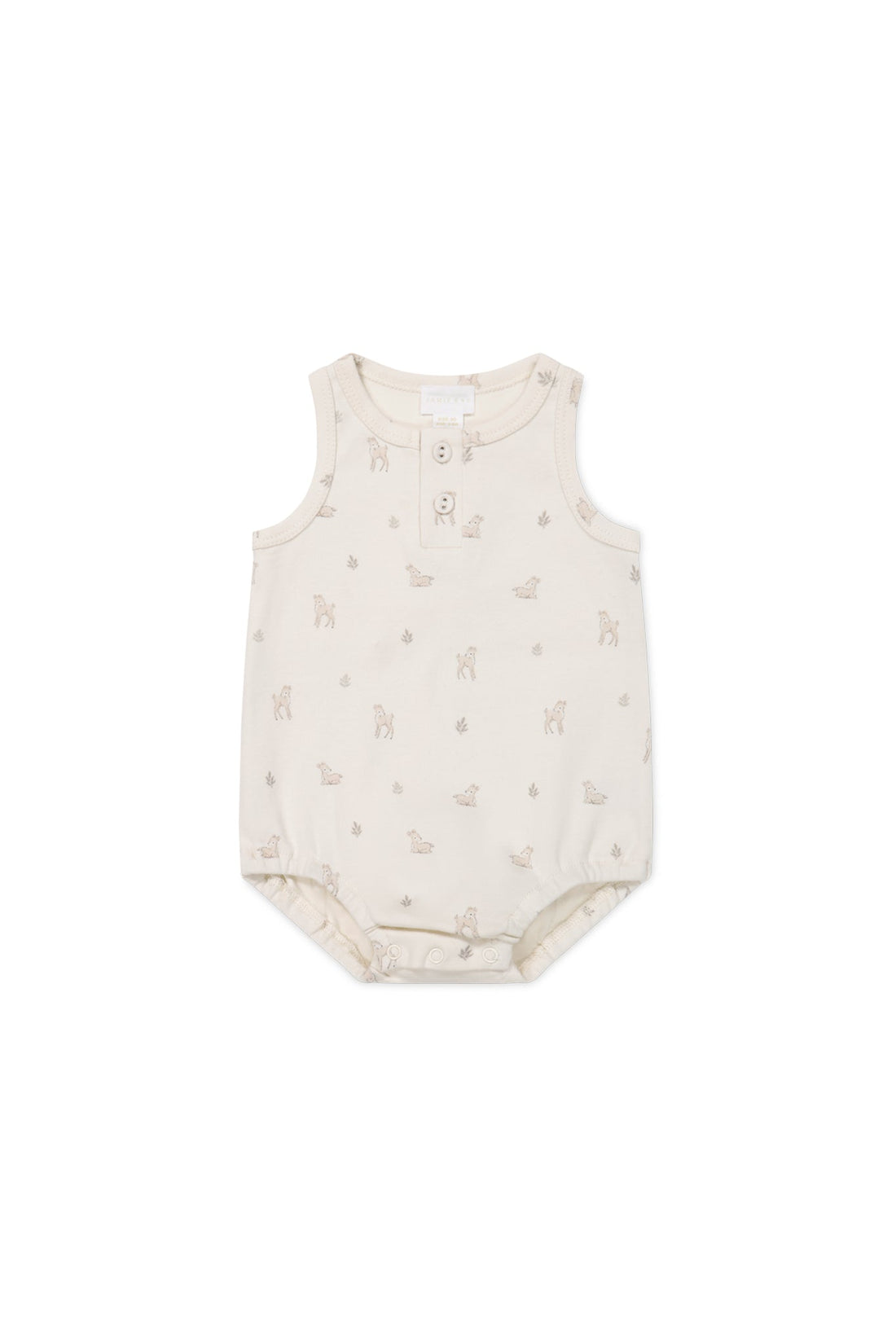 Pima Cotton Noah Playsuit - Fable Deer Cloud Childrens Playsuit from Jamie Kay Australia