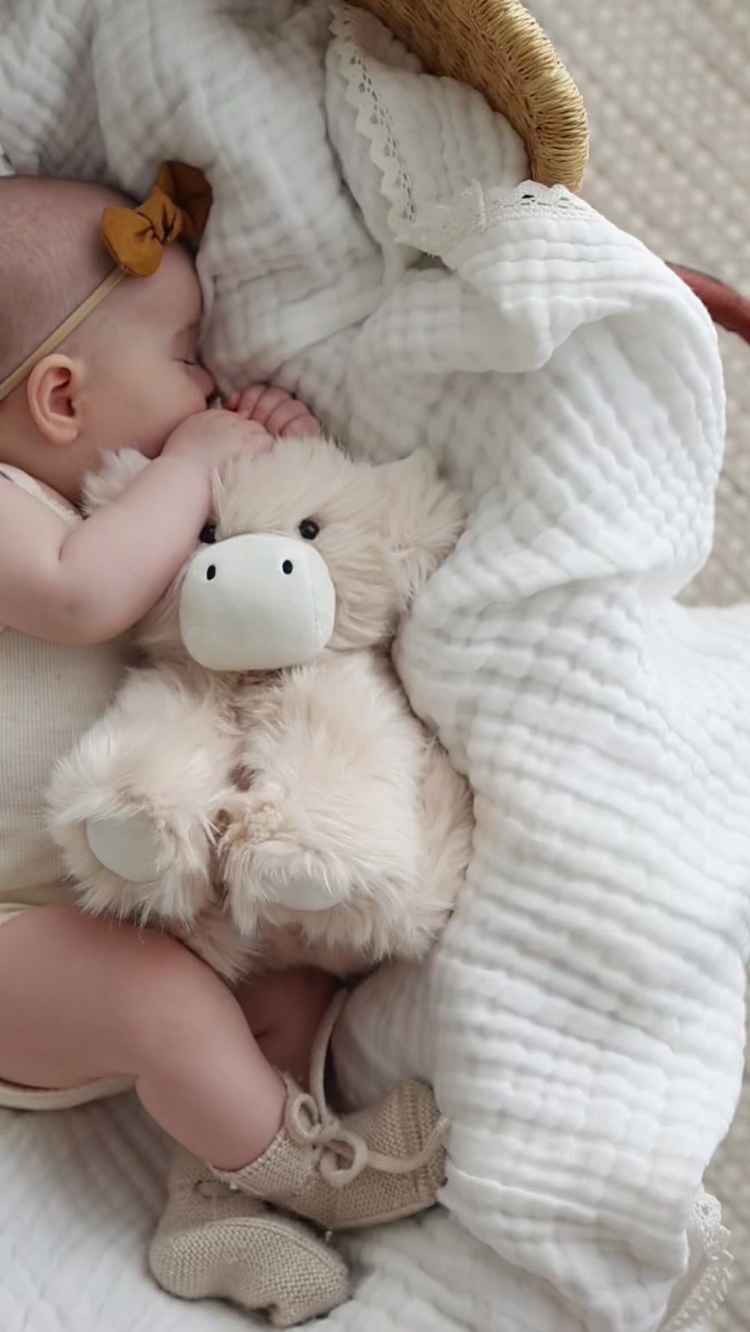 Snuggle Bunnies - Hilda The Highland Cow Childrens Toy from Jamie Kay Australia