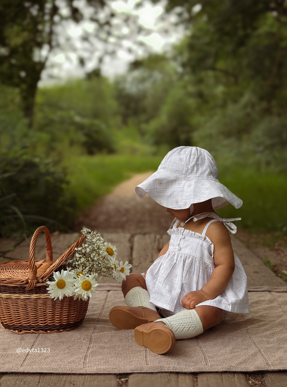 Organic Cotton Ariel Top - Marguerite Egret Childrens Top from Jamie Kay Australia