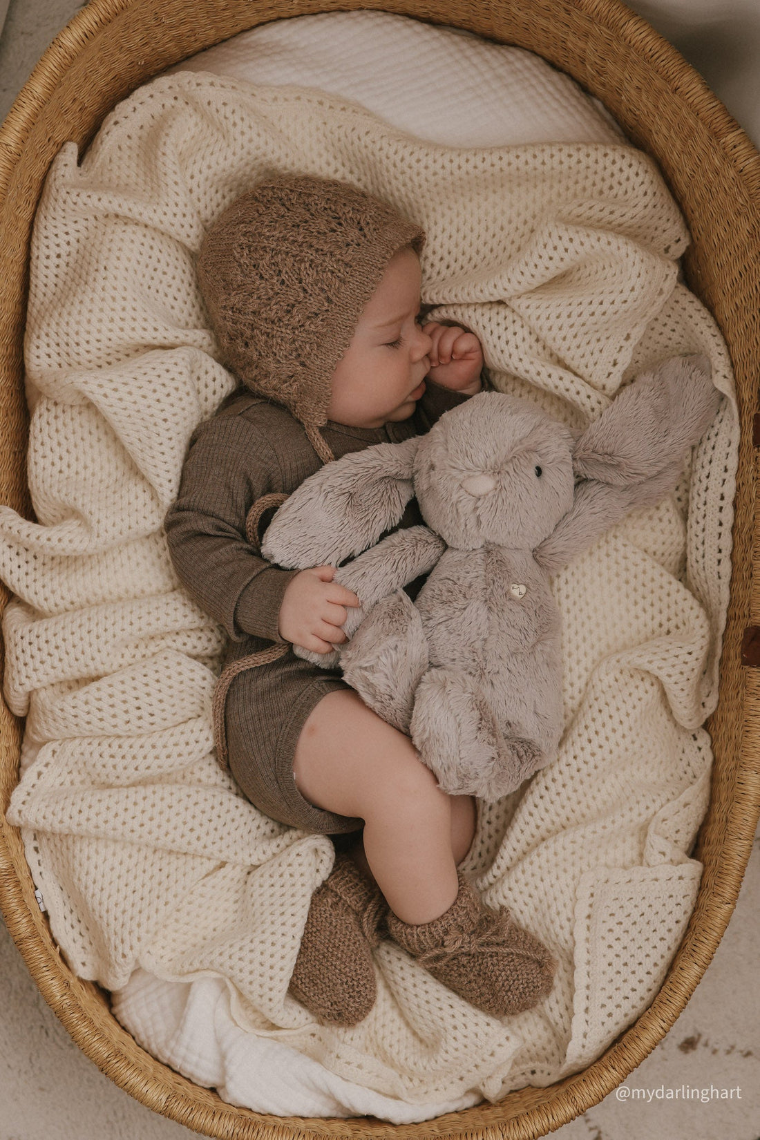 Snuggle Bunnies - Plush Penelope - Beige Childrens Toy from Jamie Kay Australia