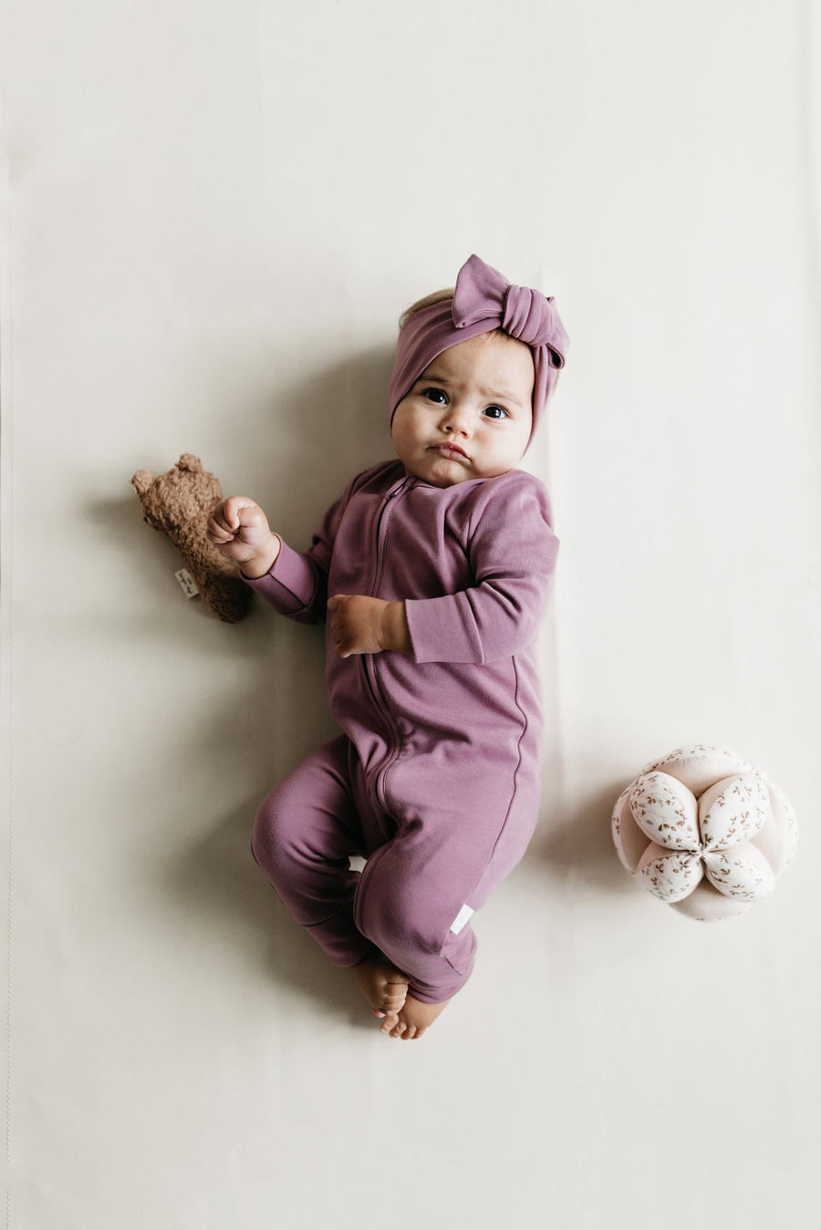 Pima Cotton Frankie Zip Onepiece - Lillium Childrens Onepiece from Jamie Kay Australia