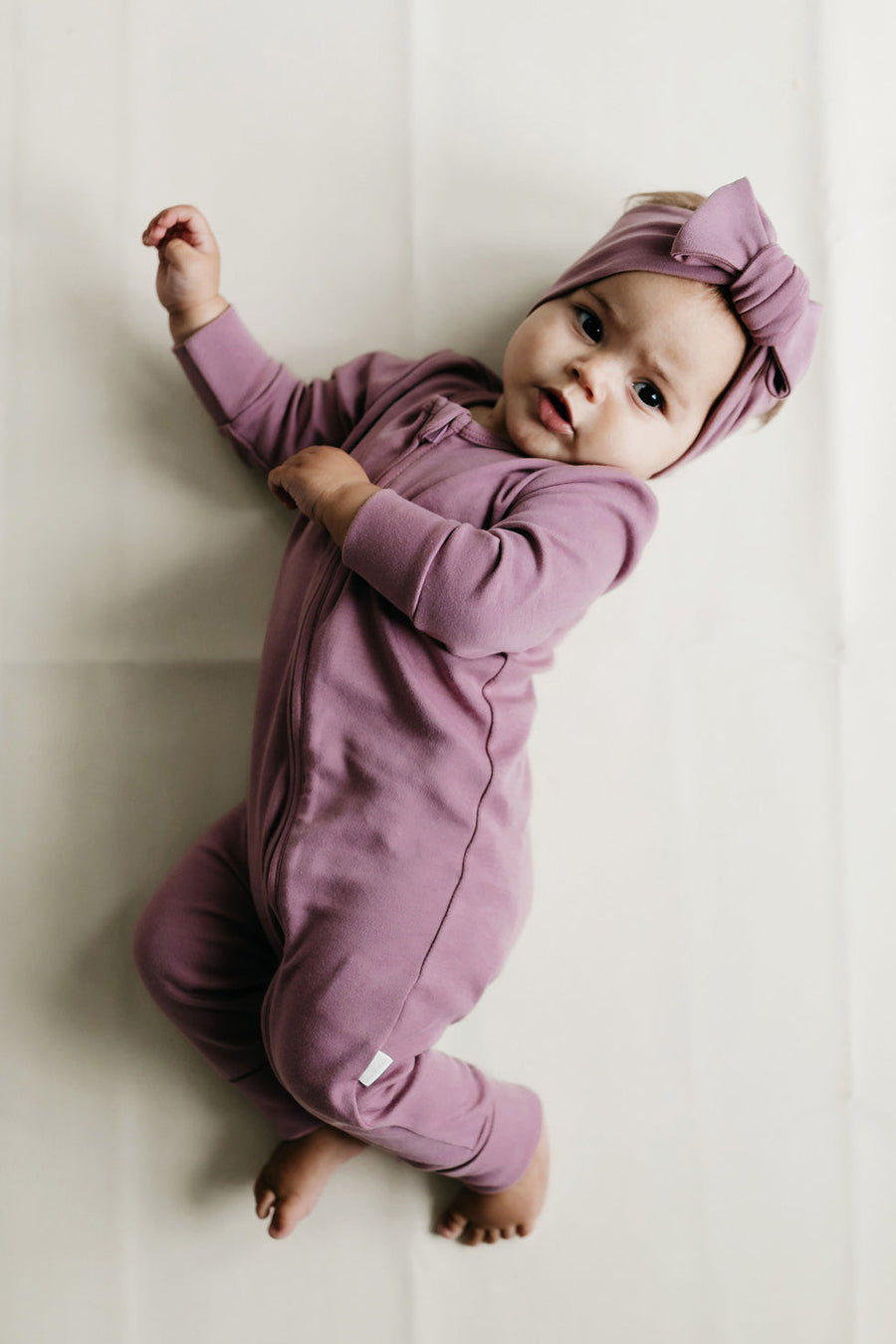 Pima Cotton Frankie Zip Onepiece - Lillium Childrens Onepiece from Jamie Kay Australia