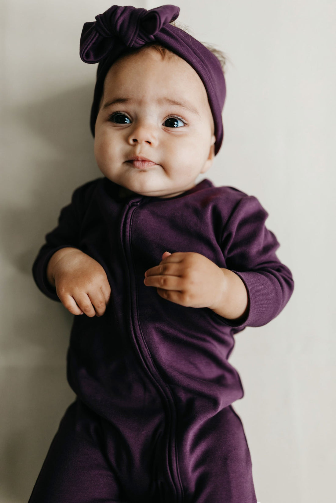 Pima Cotton Frankie Zip Onepiece - Sugar Plum Childrens Onepiece from Jamie Kay Australia