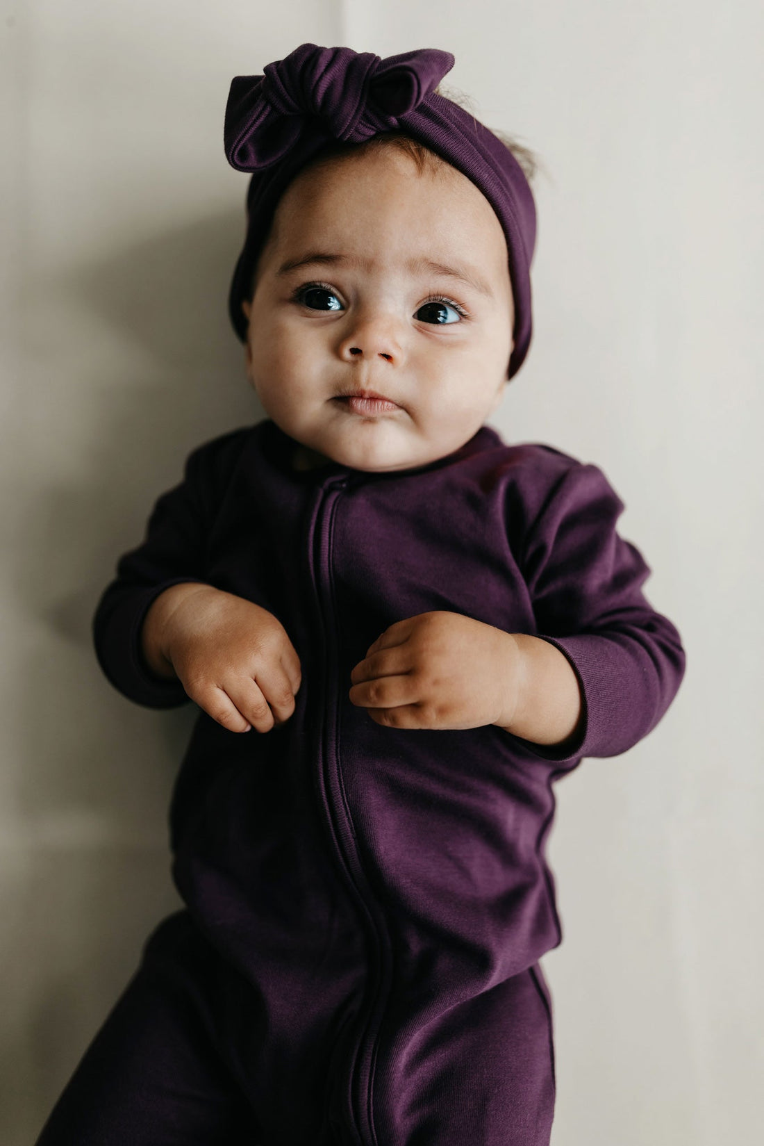 Pima Cotton Frankie Zip Onepiece - Sugar Plum Childrens Onepiece from Jamie Kay Australia