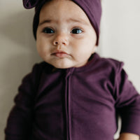 Pima Cotton Frankie Zip Onepiece - Sugar Plum Childrens Onepiece from Jamie Kay Australia