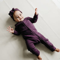 Pima Cotton Frankie Zip Onepiece - Sugar Plum Childrens Onepiece from Jamie Kay Australia