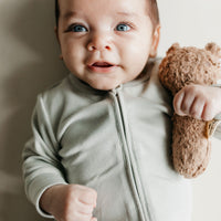 Pima Cotton Frankie Zip Onepiece - Mist Childrens Onepiece from Jamie Kay Australia