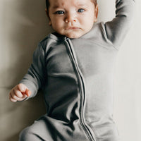 Pima Cotton Frankie Zip Onepiece - Chalk Childrens Onepiece from Jamie Kay Australia