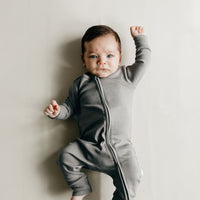 Pima Cotton Frankie Zip Onepiece - Chalk Childrens Onepiece from Jamie Kay Australia