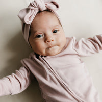 Pima Cotton Frankie Zip Onepiece - Powder Pink Childrens Onepiece from Jamie Kay Australia