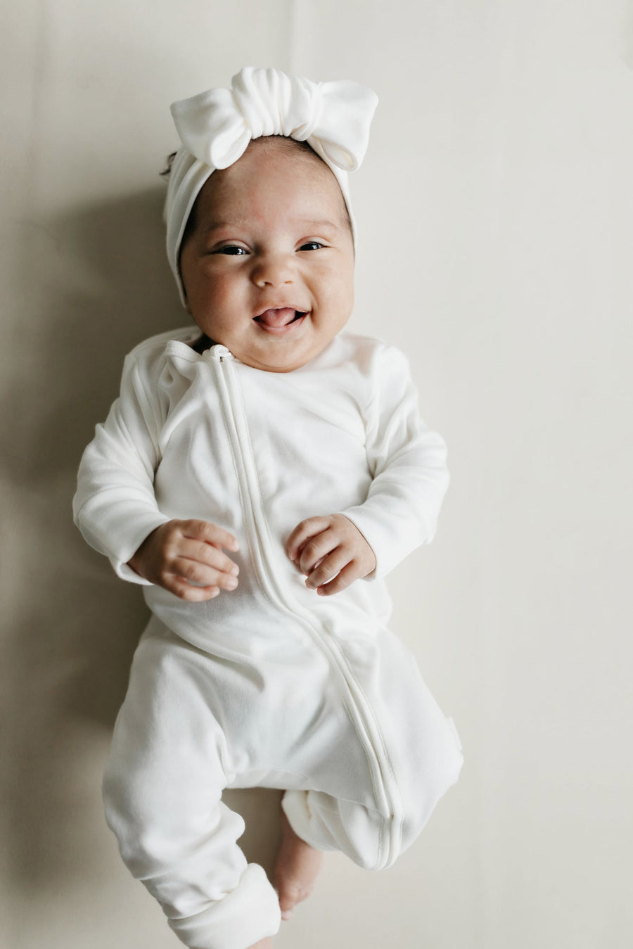 Pima Cotton Frankie Zip Onepiece - Milk Childrens Onepiece from Jamie Kay Australia