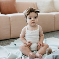 Organic Cotton Modal Singlet Bodysuit - Milk Childrens Singlet Bodysuit from Jamie Kay Australia