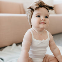 Organic Cotton Modal Singlet Bodysuit - Milk Childrens Singlet Bodysuit from Jamie Kay Australia