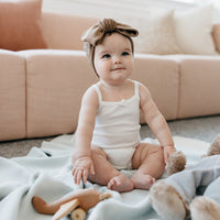 Organic Cotton Modal Singlet Bodysuit - Milk Childrens Singlet Bodysuit from Jamie Kay Australia