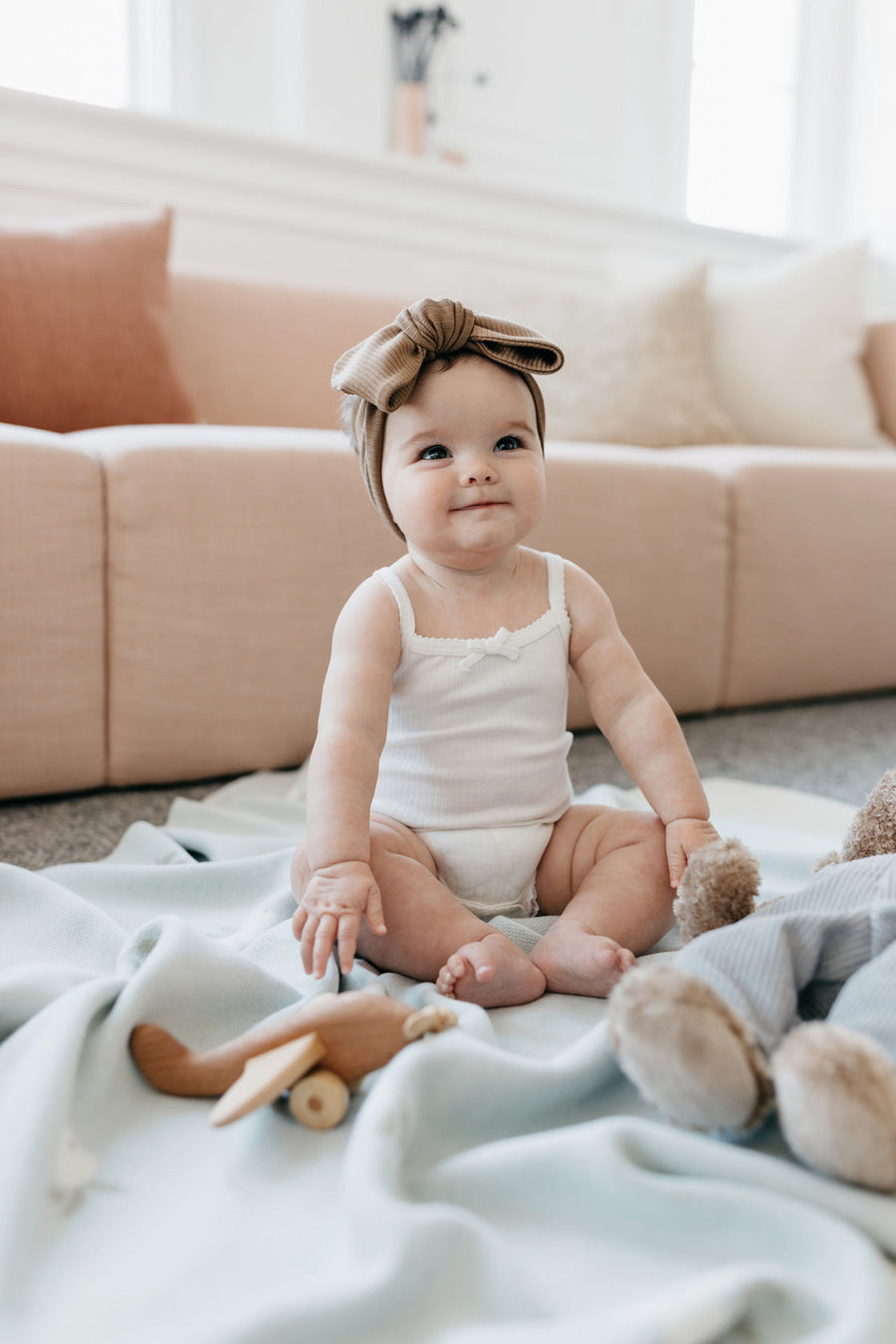 Organic Cotton Modal Singlet Bodysuit - Milk Childrens Singlet Bodysuit from Jamie Kay Australia