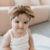 Organic Cotton Modal Headband - Crème Caramel Childrens Headband from Jamie Kay Australia