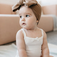 Organic Cotton Modal Headband - Crème Caramel Childrens Headband from Jamie Kay Australia