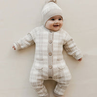 Jasper Hat - Marlo Check Jacquard Childrens Hat from Jamie Kay Australia