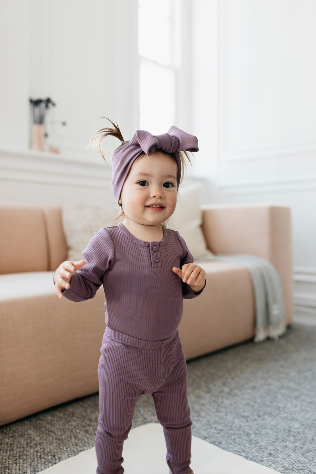 Organic Cotton Modal Headband - Mauve Childrens Headband from Jamie Kay Australia