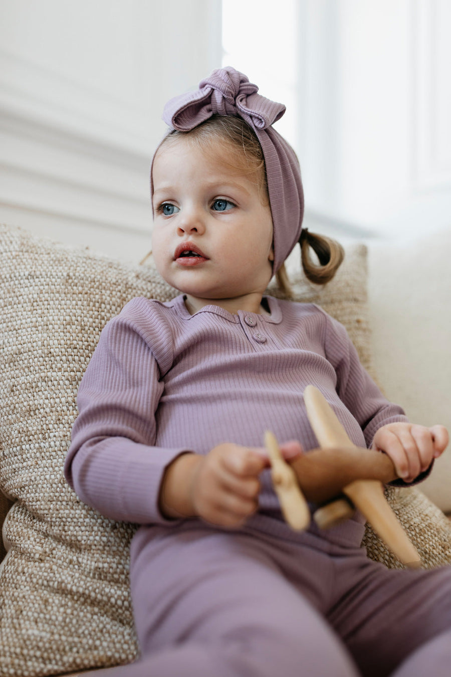 Organic Cotton Modal Headband - Periwinkle Childrens Headband from Jamie Kay Australia