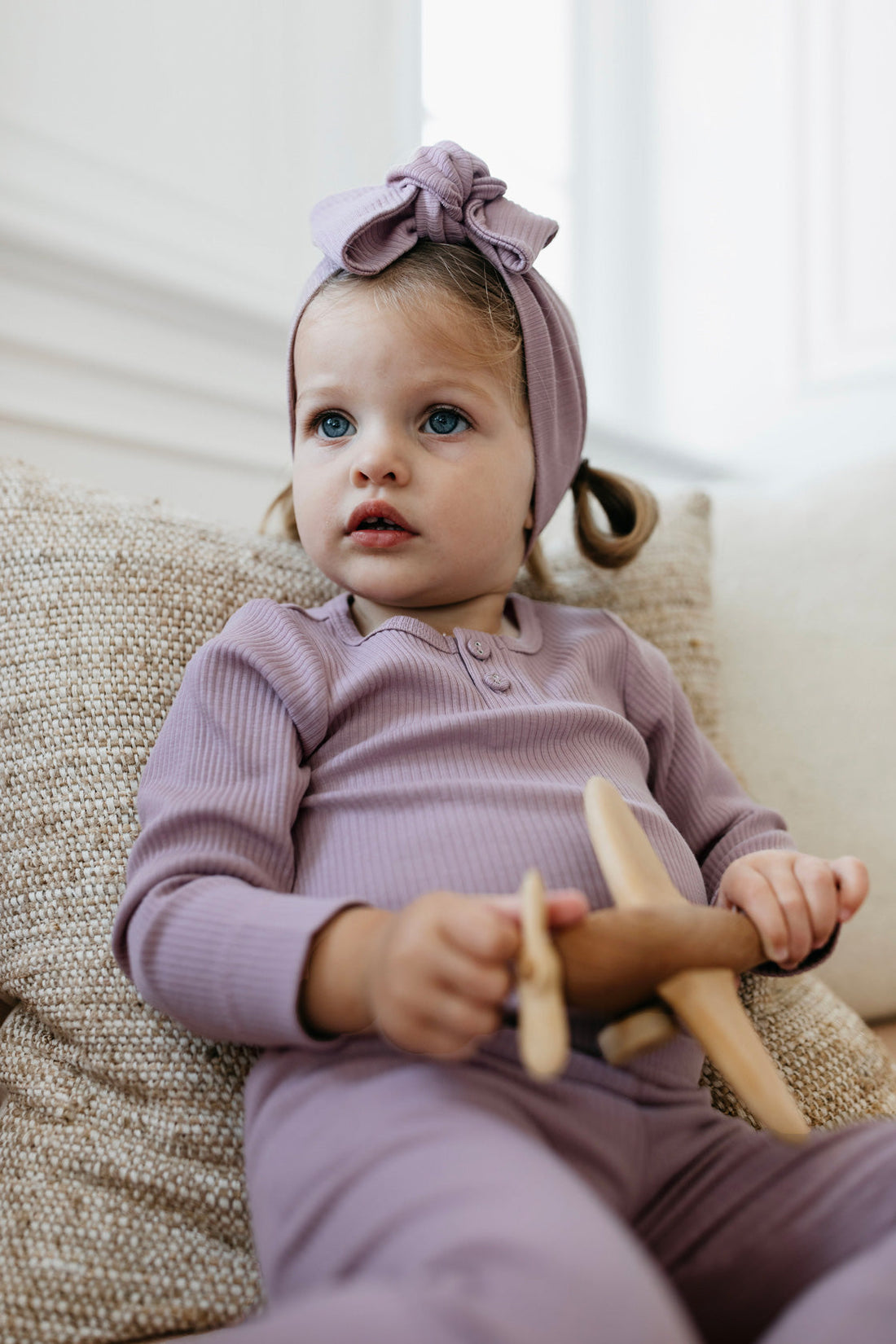 Organic Cotton Modal Headband - Periwinkle Childrens Headband from Jamie Kay Australia