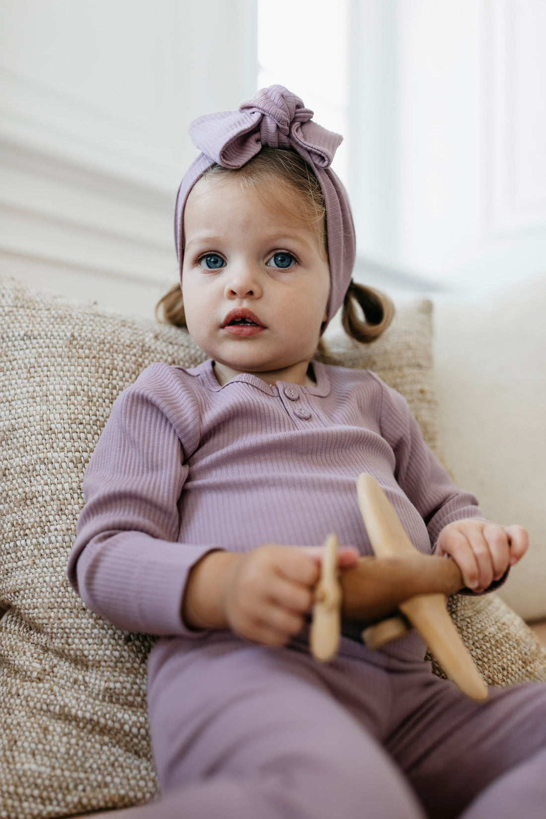 Organic Cotton Modal Headband - Periwinkle Childrens Headband from Jamie Kay Australia