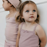 Organic Cotton Modal Singlet - Blossom Childrens Singlet from Jamie Kay Australia