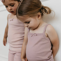 Organic Cotton Modal Singlet - Blossom Childrens Singlet from Jamie Kay Australia