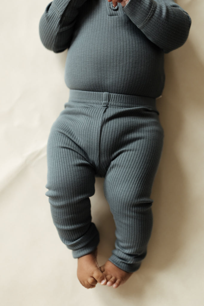 Organic Cotton Modal Everyday Legging - Smoke Childrens Legging from Jamie Kay Australia